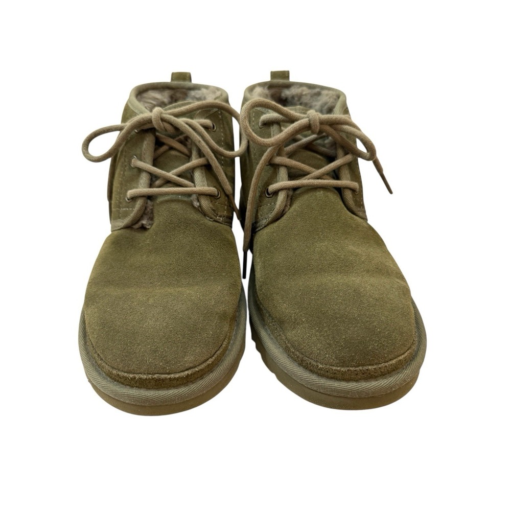 UGG Women's US 9 Burnt Olive Neumel Chukka Suede Ankle Boots Fur Lined Lace Up - Picture 4 of 7